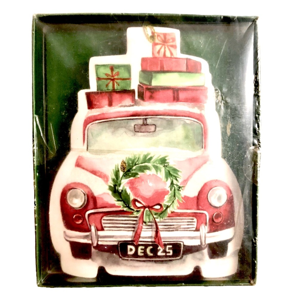CR Gibson Dec 25 Red Truck Presents Embellished Jumbo Gift Tags, Box of 8